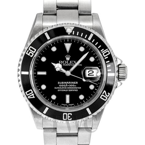 rolex submariner date black dial men's|all black rolex submariner price.